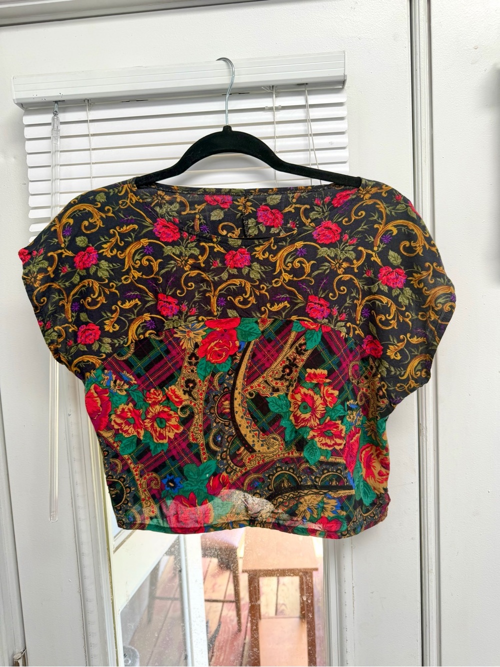 Vintage Bohemian Paisley Crop Top